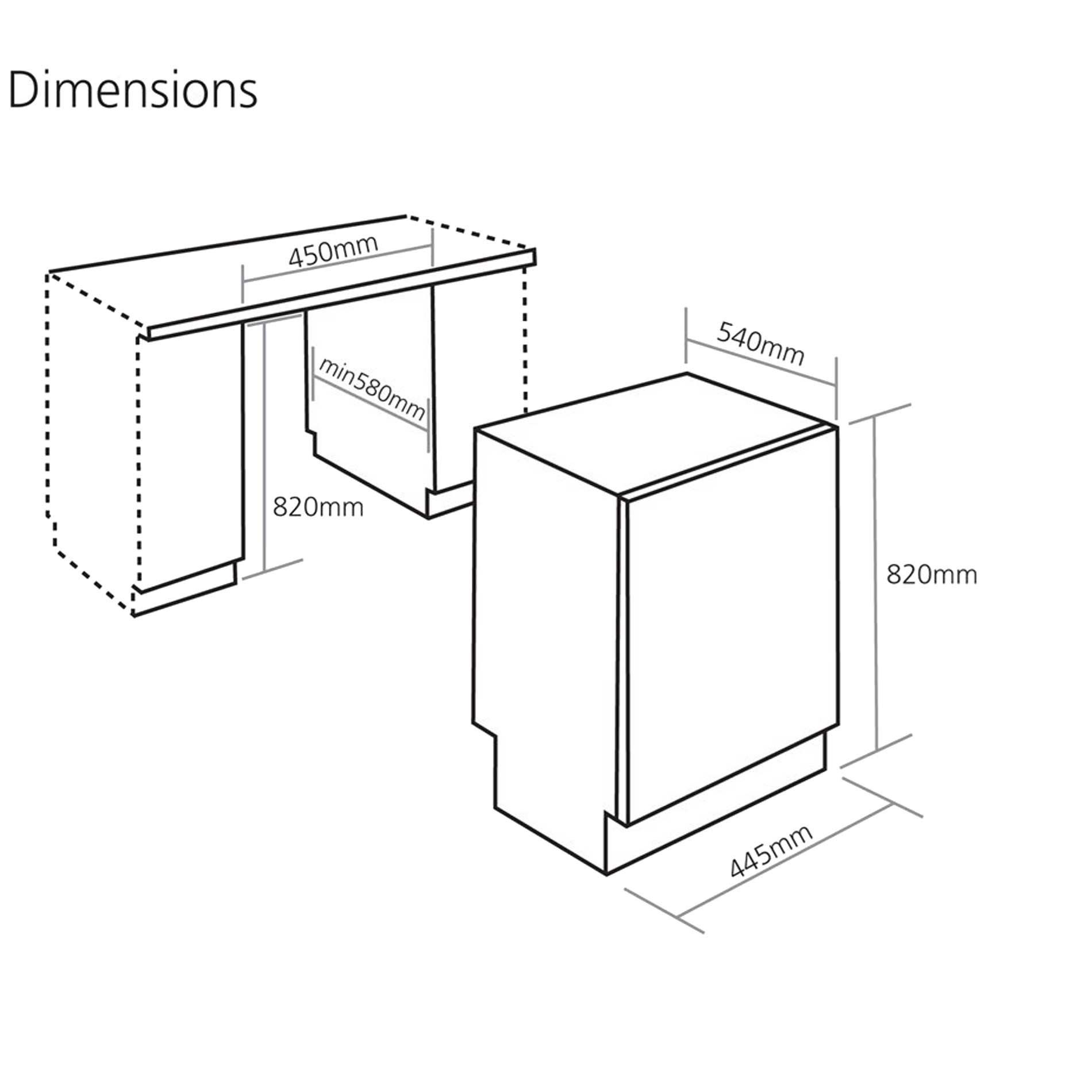 Caple DI482 Slimline Fully Integrated Dishwasher