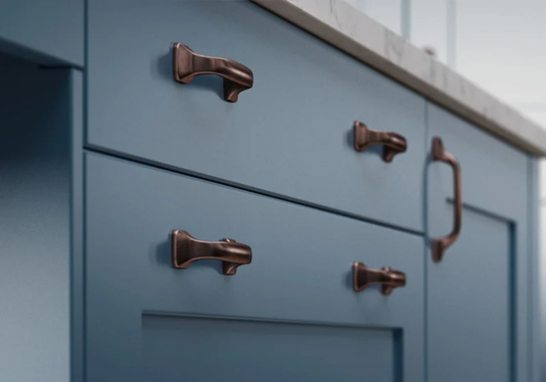 Copper Bow Handles Shown Here On  Georgian Airforce Drawer Fronts