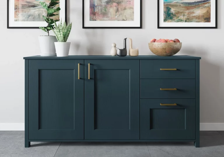 Brushed Brass D-Handle Shown On This Wakefield Marine Dresser